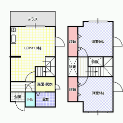 田原ヒルズA棟の物件間取画像